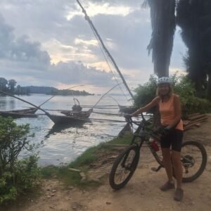 Electric bike rental near Lake Kivu in Kibuye Karongi Rwanda