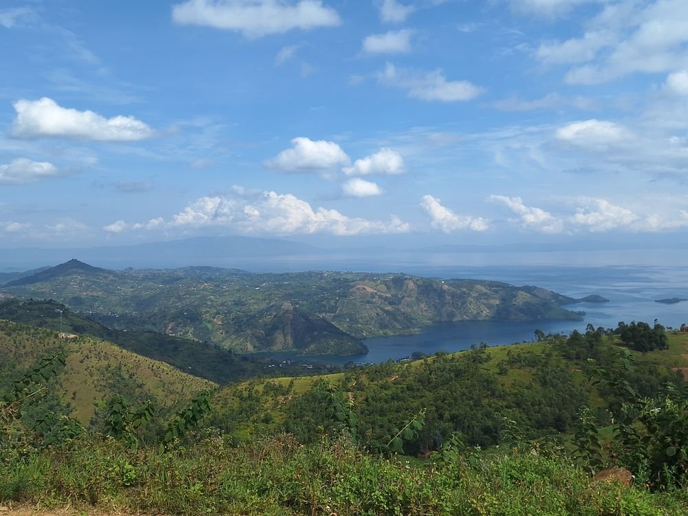 Premium e-bike rental overlooking Lake Kivu on the Congo Nile Trail Rwanda